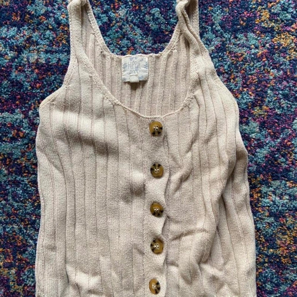 Beige Knit Top